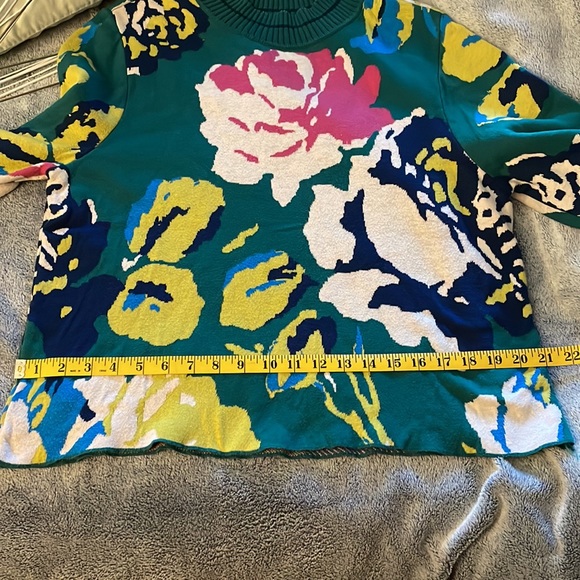 Anthropologie MultiColored Floral Sweater - Picture 8 of 11